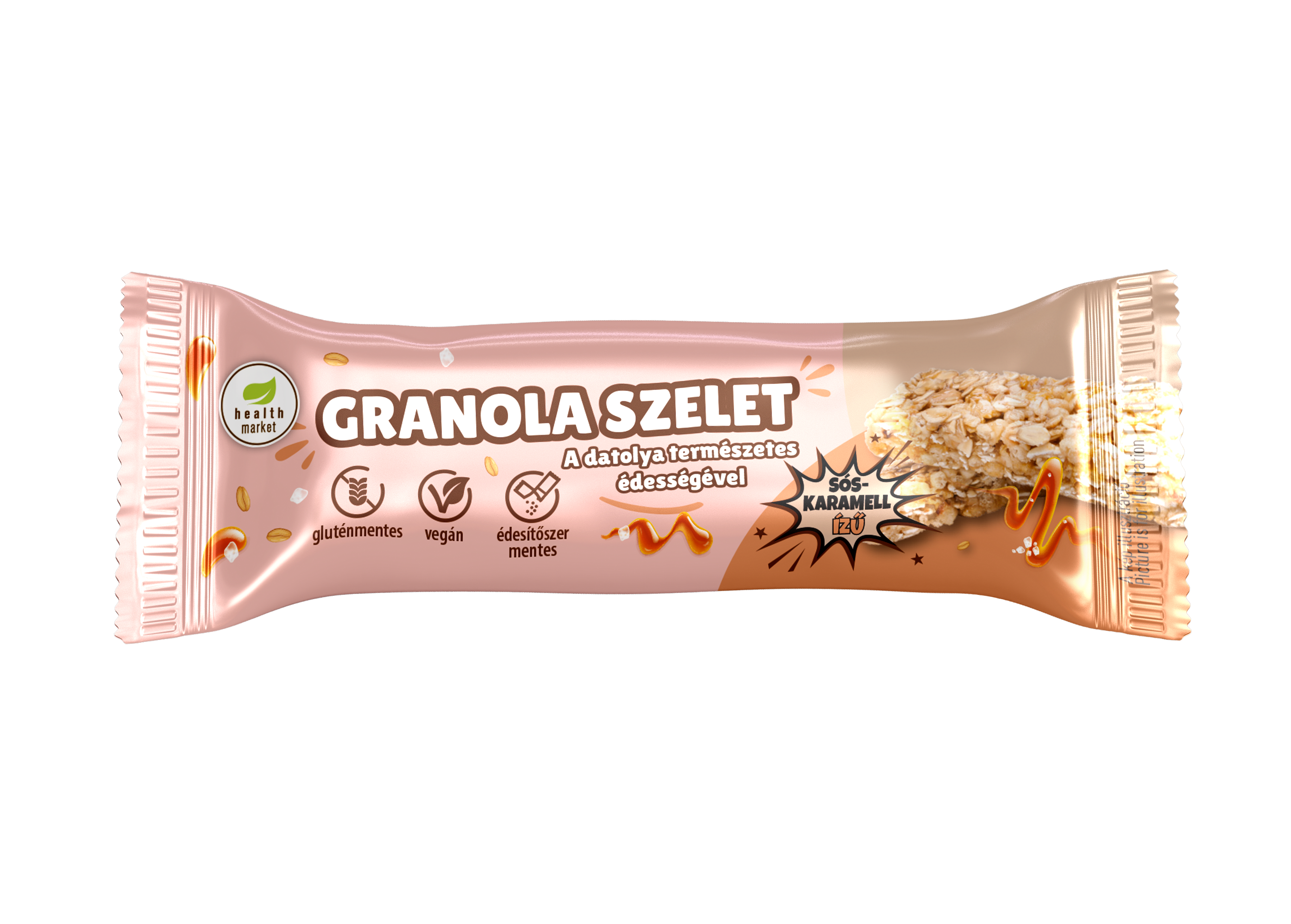 Health Market Granola Bar slaný karamel arašídové maslo 30g