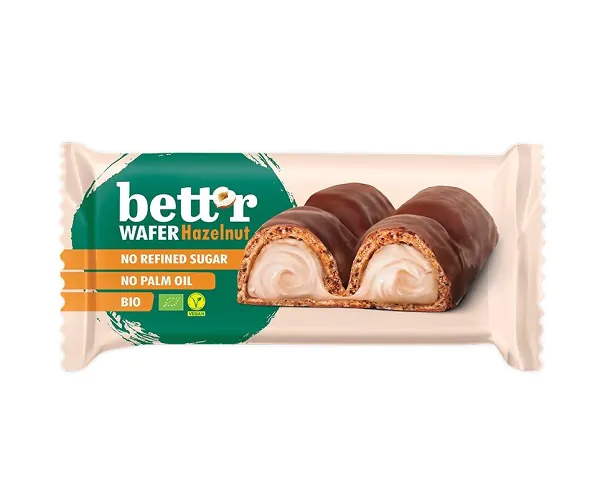 Bettr Oblátková rolka s lieskovými orieškami BIO 33 g