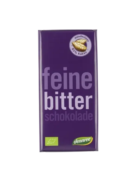 Dennree Horká čokoláda jemná 85% 100g BIO