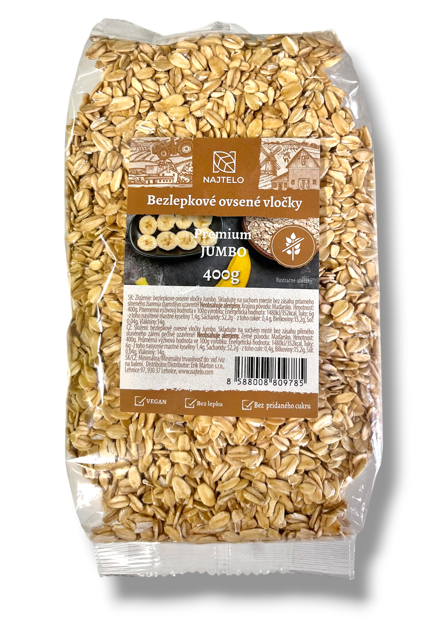 Najtelo ovsené vločky bez lepku 400g JUMBO